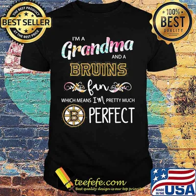 I'm a grandma and a bruins fan which means i'm pretty much perfect shirt