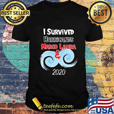I Survived Hurricanes Laura and Marco 2020 Meme T-Shirt