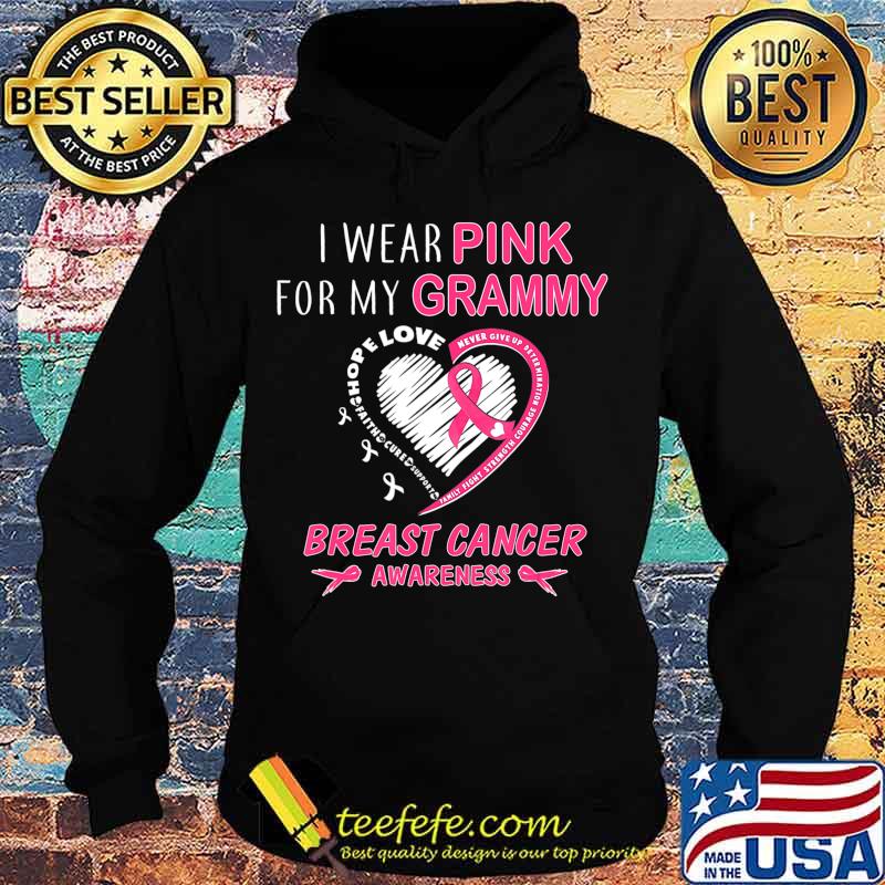 I Wear Pink For My Grammy Shirt Breast Cancer Awareness T-Shirt Hoodie I Wear Pink For My Grammy Shirt Breast Cancer Awareness T-Shirt Hoodie