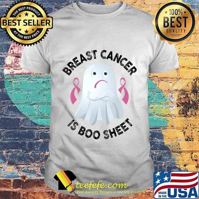 In October we wear Pink Breast Cancer Boo Sheet Halloween T-Shirt