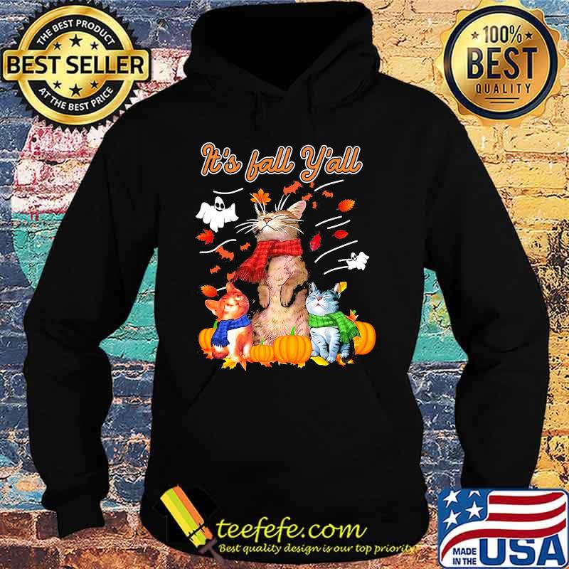 It's Fall Y'all Cats Pumpkin Halloween Shirt Hoodie It's Fall Y'all Cats Pumpkin Halloween Shirt Hoodie