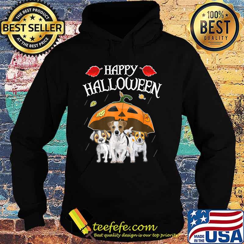 Jack Russell Terriers In Scary Umbrella Rain Night Halloween T-Shirt Hoodie Jack Russell Terriers In Scary Umbrella Rain Night Halloween T-Shirt Hoodie