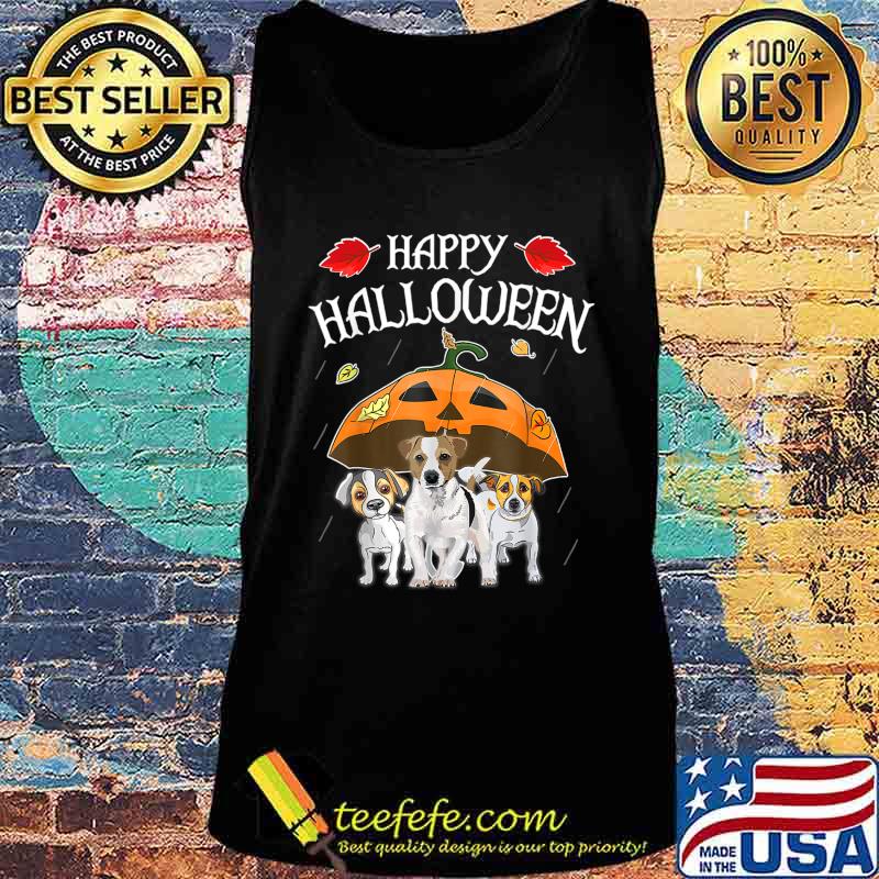 Jack Russell Terriers In Scary Umbrella Rain Night Halloween T-Shirt Tank top Jack Russell Terriers In Scary Umbrella Rain Night Halloween T-Shirt Tank top