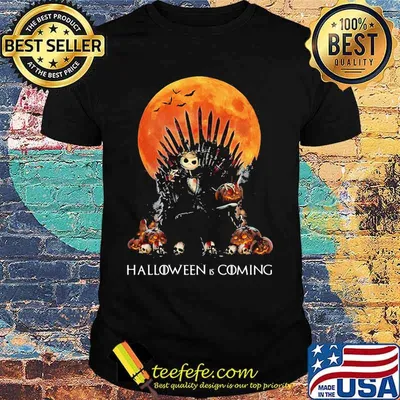 Jack skellington halloween is coming moon shirt