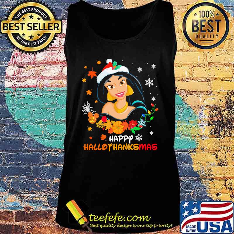 Jasmine happy hallothanksmas halloween thanksgiving christmas s Tank top Jasmine happy hallothanksmas halloween thanksgiving christmas s Tank top
