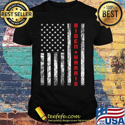 Joe Biden Kamala Harris Vintage USA Flag - Biden Harris 2020 T-Shirt
