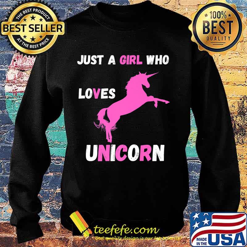 Just a girl who loves unicorns Premium T-Shirt Sweater Just a girl who loves unicorns Premium T-Shirt Sweater