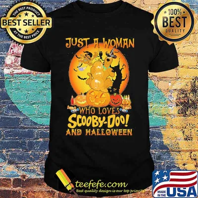 Just a woman who loves scooby-doo and halloween shirt