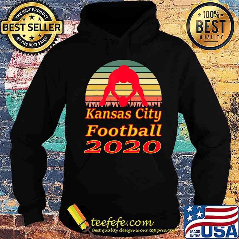 Kansas City Football 2020 Retro Sunset Red Lineman T-Shirt Hoodie Kansas City Football 2020 Retro Sunset Red Lineman T-Shirt Hoodie