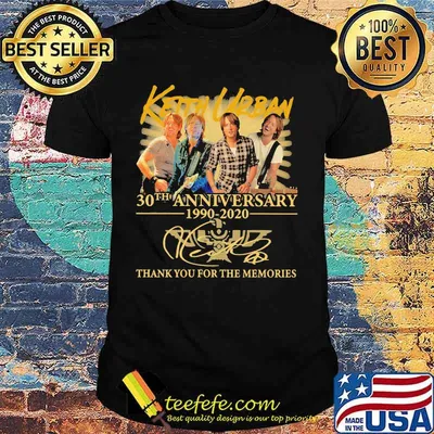 Keith urban 30th anniversary 1990 2020 thank for the memories signatures shirt