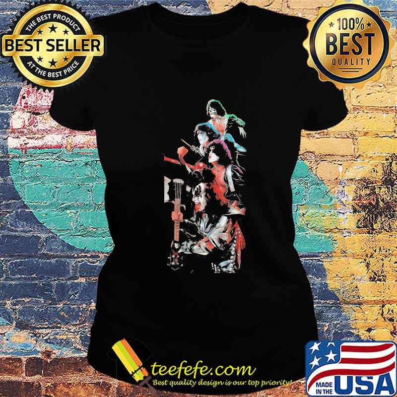 Kiss band members guitar s Ladies tee Kiss band members guitar s Ladies tee