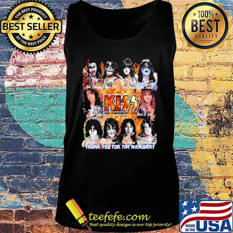 Kiss since 1973 thank for the memories signatures s Tank top Kiss since 1973 thank for the memories signatures s Tank top