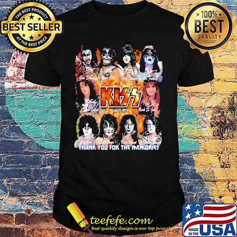 Kiss since 1973 thank for the memories signatures shirt Kiss since 1973 thank for the memories signatures shirt