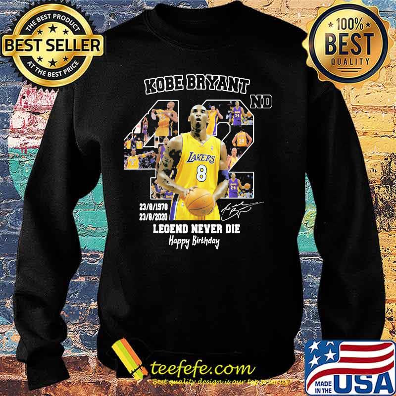 Kobe bryant 42nd 1978 2020 legend never die happy birthday signature s Sweater Kobe bryant 42nd 1978 2020 legend never die happy birthday signature s Sweater