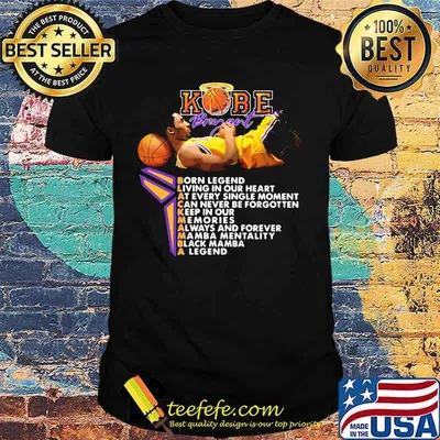 Kobe bryant los angeles lakers basketball black mamba born legend shirt
