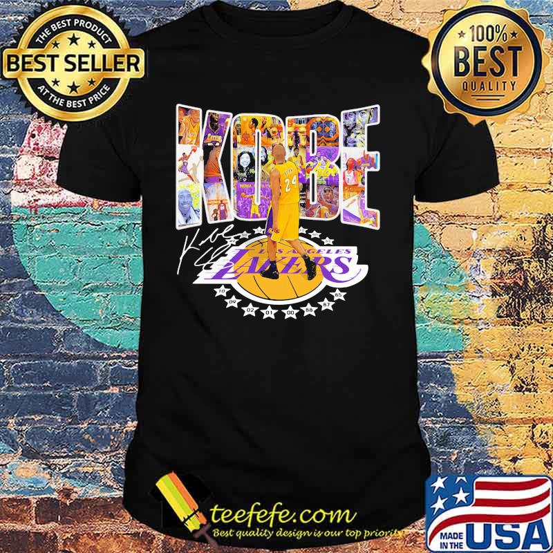 Kobe bryant los angeles lakers basketball signature shirt