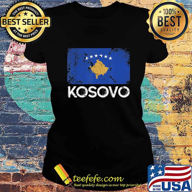 Kosovar Flag Vintage Made In Kosovo Gift T-Shirt Ladies tee Kosovar Flag Vintage Made In Kosovo Gift T-Shirt Ladies tee
