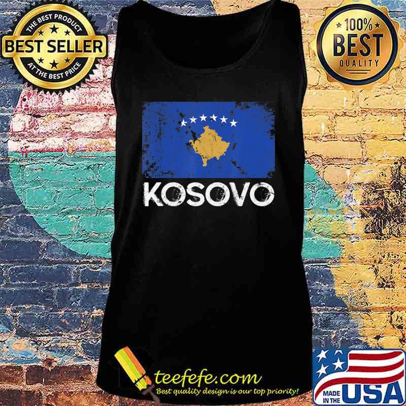 Kosovar Flag Vintage Made In Kosovo Gift T-Shirt Tank top Kosovar Flag Vintage Made In Kosovo Gift T-Shirt Tank top