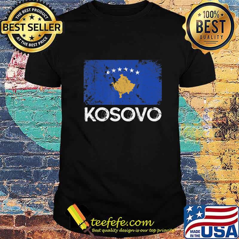 Kosovar Flag Vintage Made In Kosovo Gift T-Shirt