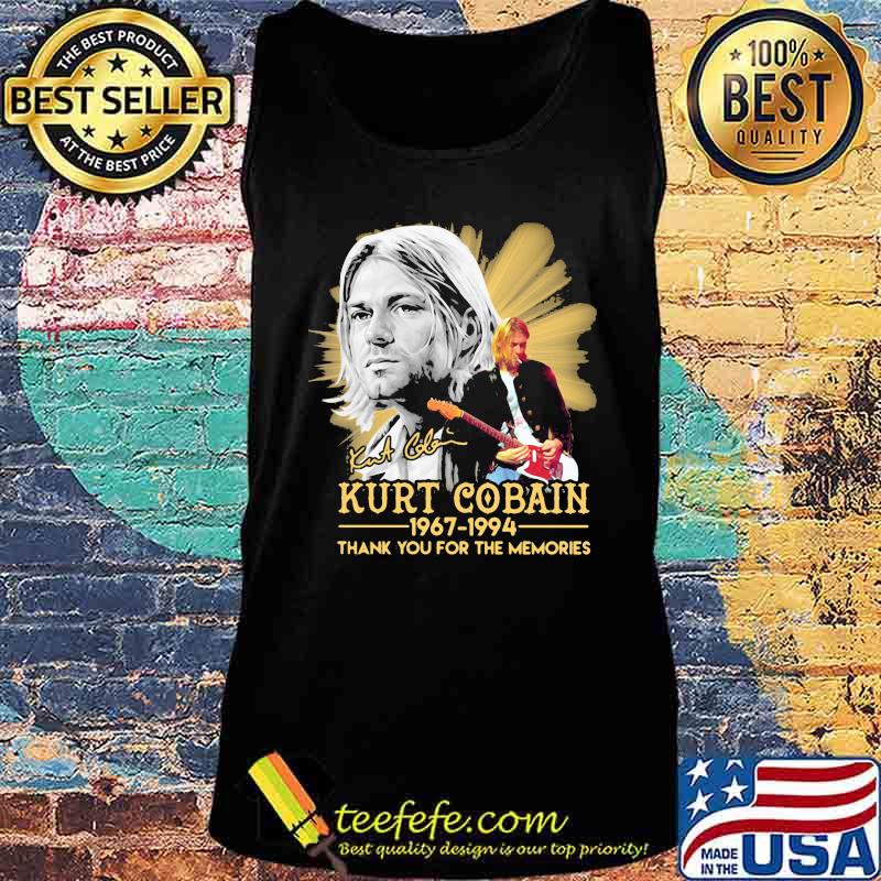 Kurt cobain 1967 1994 thank for the memories signature s Tank top Kurt cobain 1967 1994 thank for the memories signature s Tank top