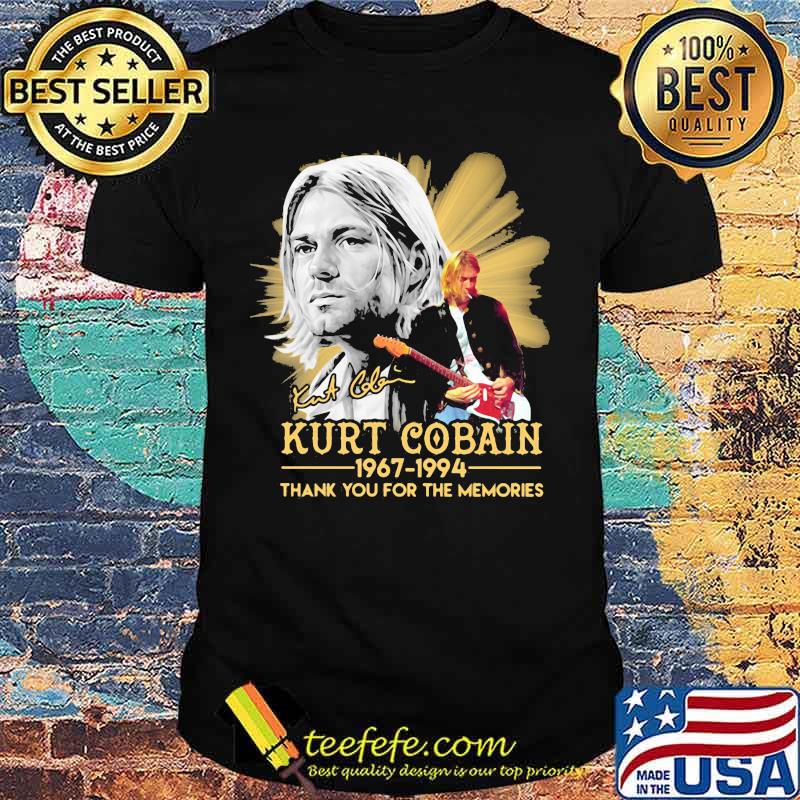 Kurt cobain 1967 1994 thank for the memories signature shirt