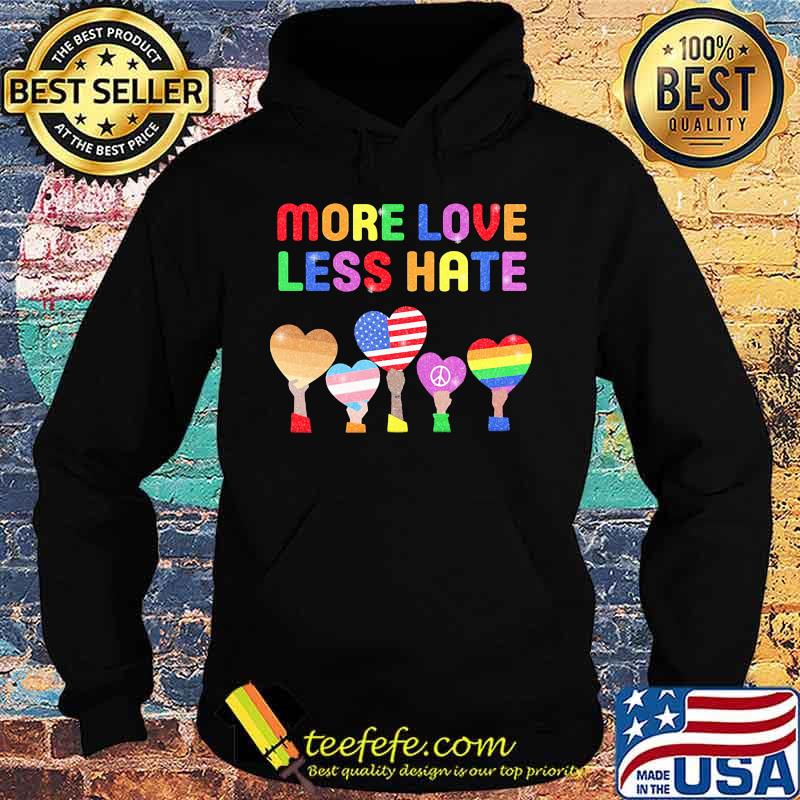 LGBT heart more love less hate american hippie s Hoodie LGBT heart more love less hate american hippie s Hoodie