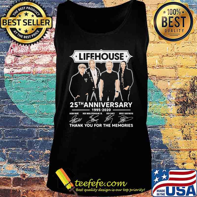 Lifehouse 25th anniversary 1995 2021 thank for the memories signatures s Tank top Lifehouse 25th anniversary 1995 2021 thank for the memories signatures s Tank top
