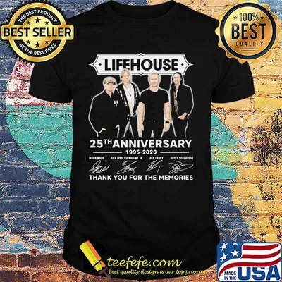 Lifehouse 25th anniversary 1995 2021 thank for the memories signatures shirt