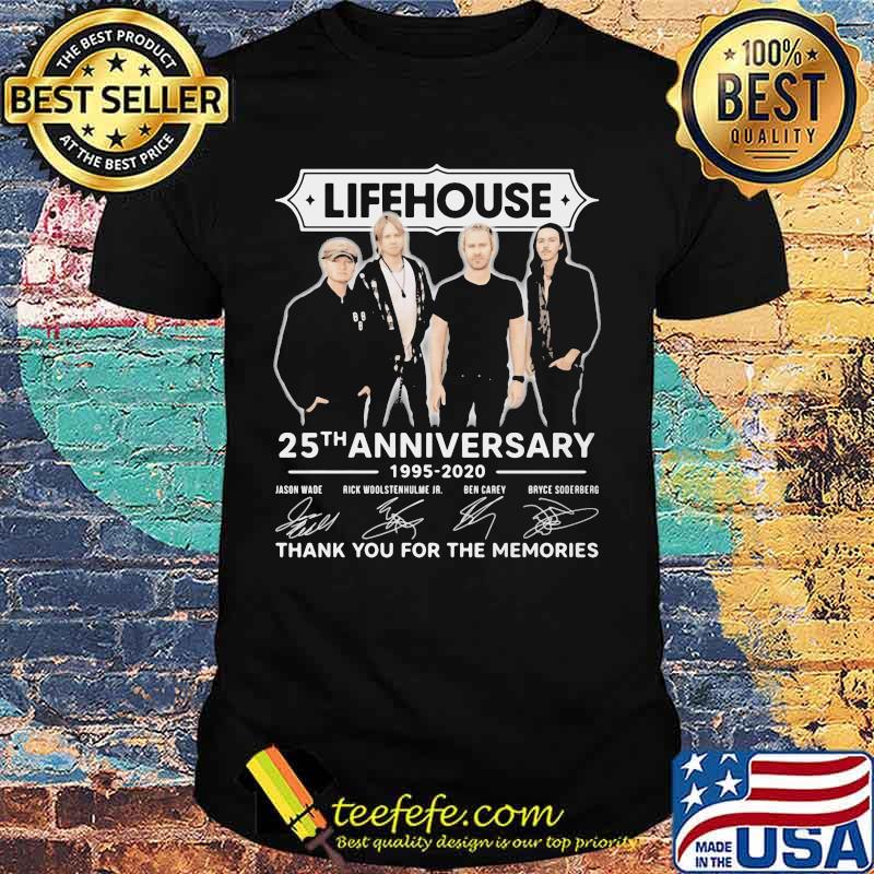 Lifehouse 25th anniversary 1995 2021 thank for the memories signatures shirt Lifehouse 25th anniversary 1995 2021 thank for the memories signatures shirt