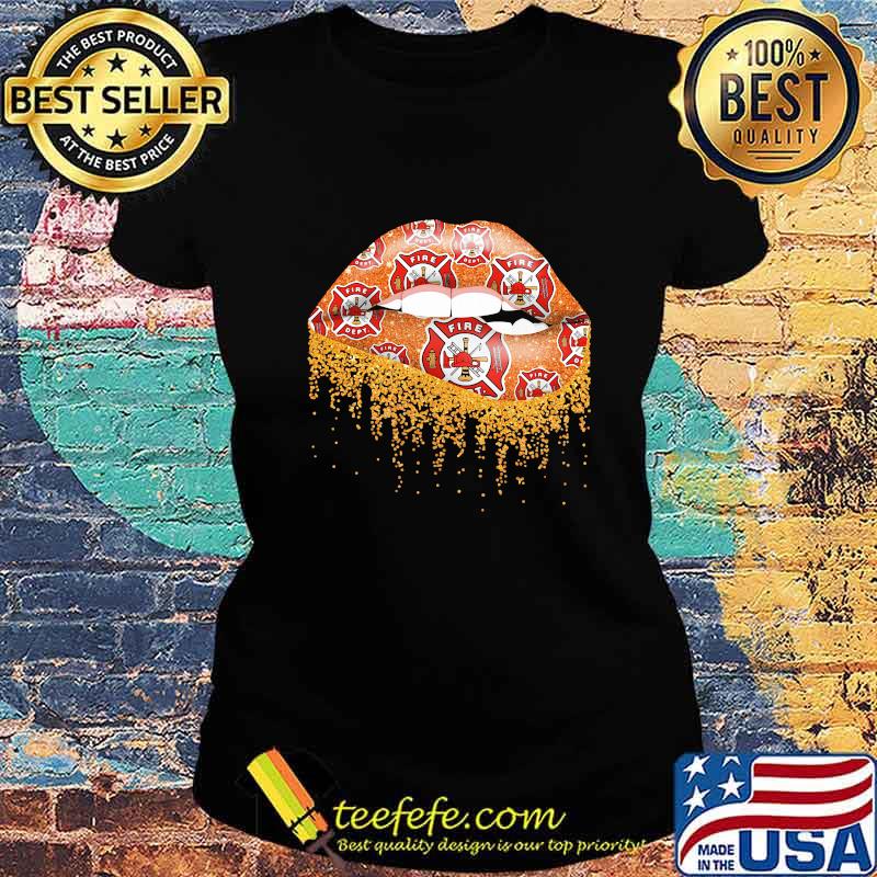 Lips firefighter logo diamond s Ladies tee Lips firefighter logo diamond s Ladies tee