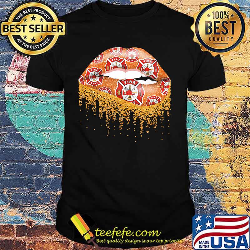 Lips firefighter logo diamond shirt Lips firefighter logo diamond shirt