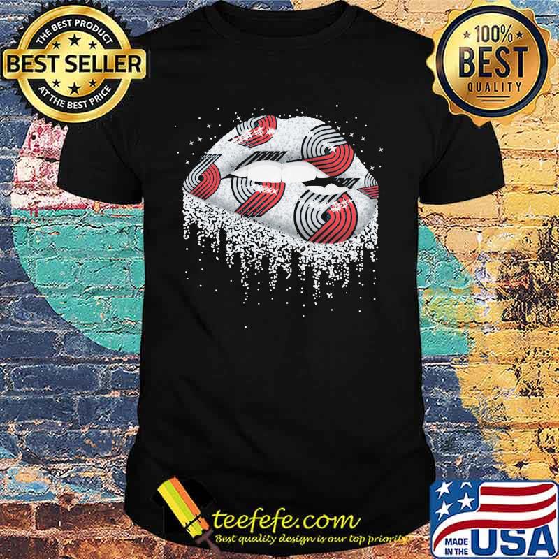 Lips portland trail blazers logo shirt