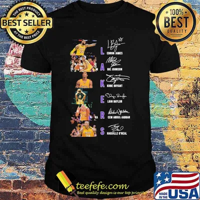 Los angeles lakers basketball signatures shirt