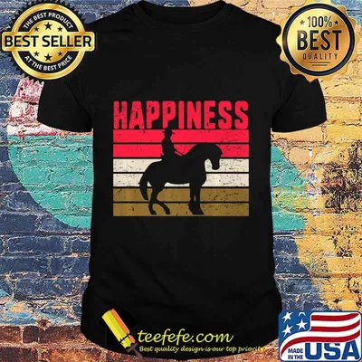 Love My Horse Happiness Racing Riding Equestrian Retro Girls Premium T-Shirt