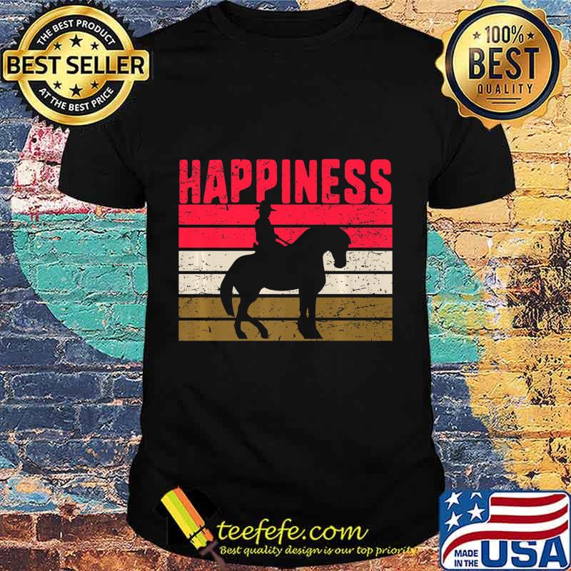 Love My Horse Happiness Racing Riding Equestrian Retro Girls Premium T-Shirt