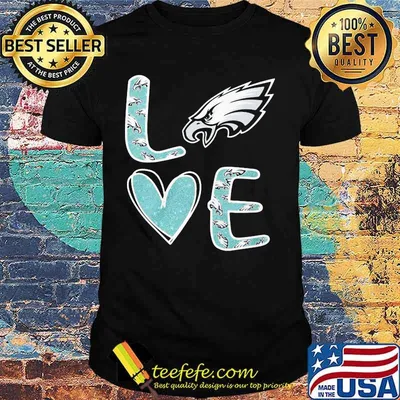 Love philadelphia eagles football logo shirt