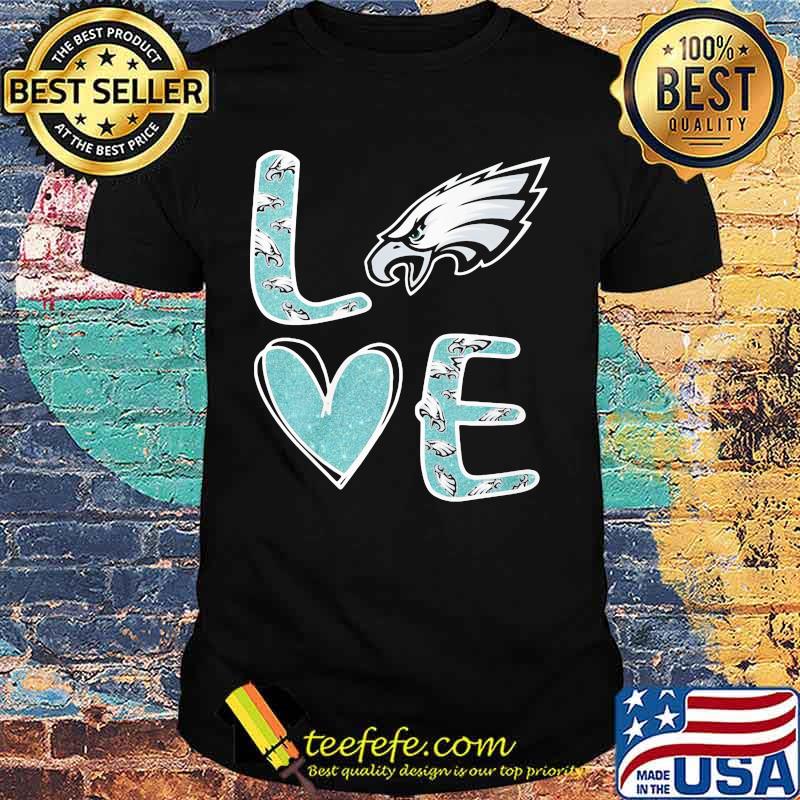 Love philadelphia eagles football logo shirt