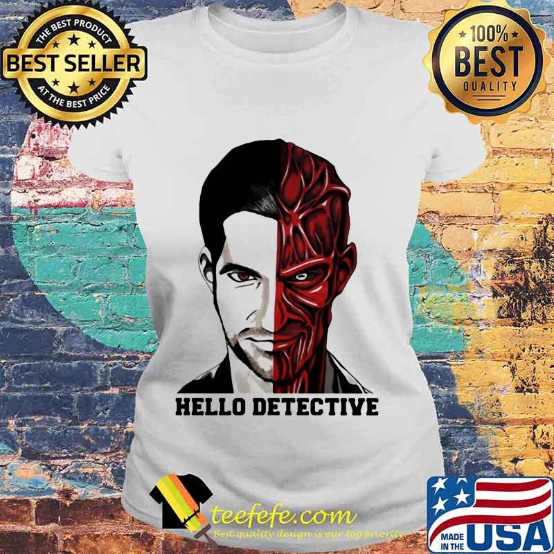 Lucifer desenho hello detective s Laides tee Lucifer desenho hello detective s Laides tee