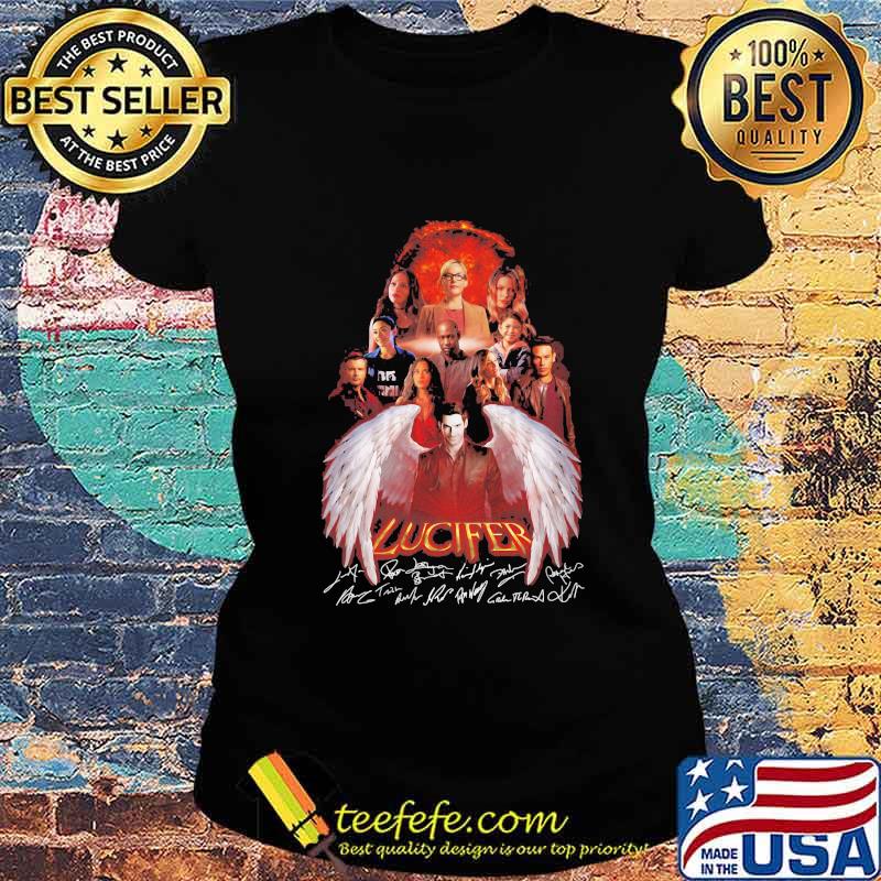 Lucifer wings characters signatures s Ladies tee Lucifer wings characters signatures s Ladies tee