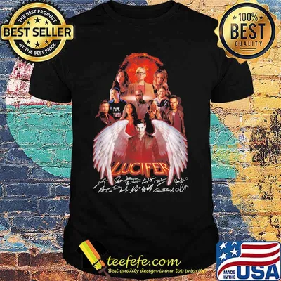 Lucifer wings characters signatures shirt