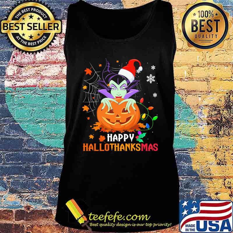 Maleficent happy hallothanksmas halloween thanksgiving christmas s Tank top Maleficent happy hallothanksmas halloween thanksgiving christmas s Tank top