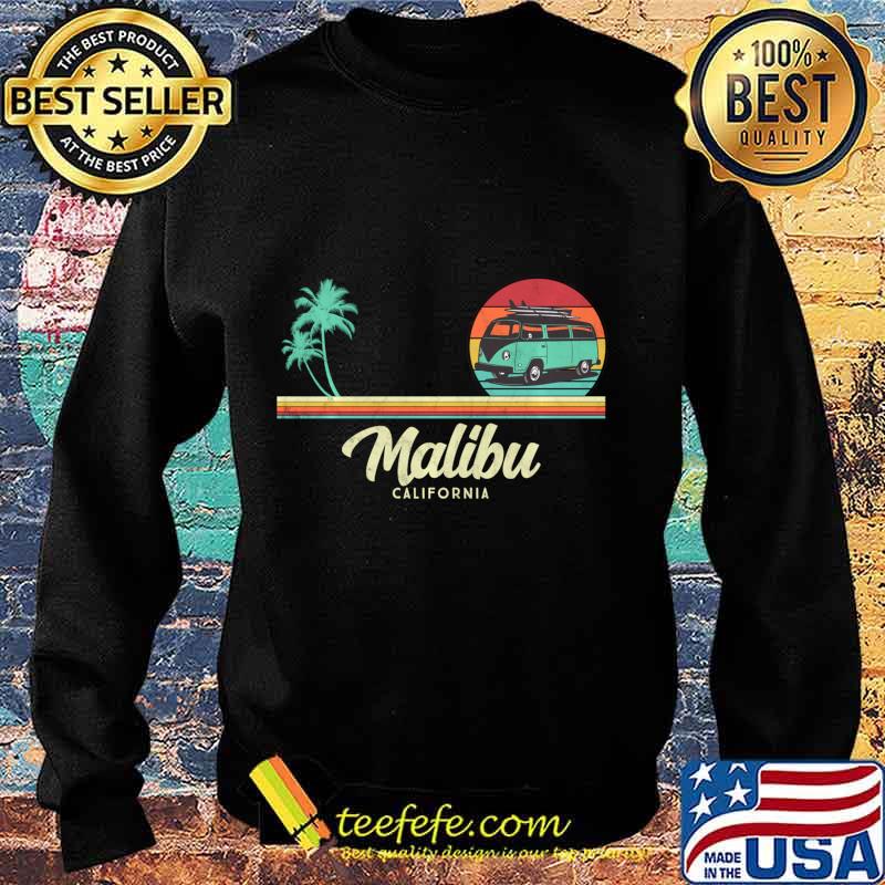 Malibu California Surf Beach Hippie Van Surfer Pullover s Sweater Malibu California Surf Beach Hippie Van Surfer Pullover s Sweater