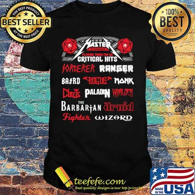 Master playing their top 20 critical hits forever ranger the barbarian shirt