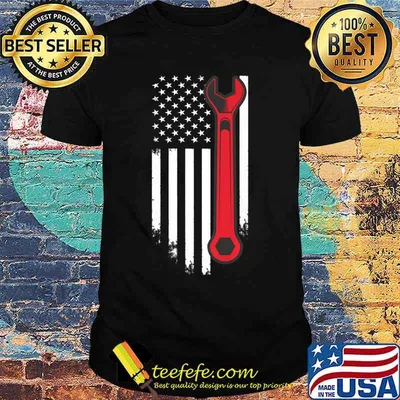 Mechanic Car American USA Flag For Enthusiasts & Mechanics Premium T-Shirt