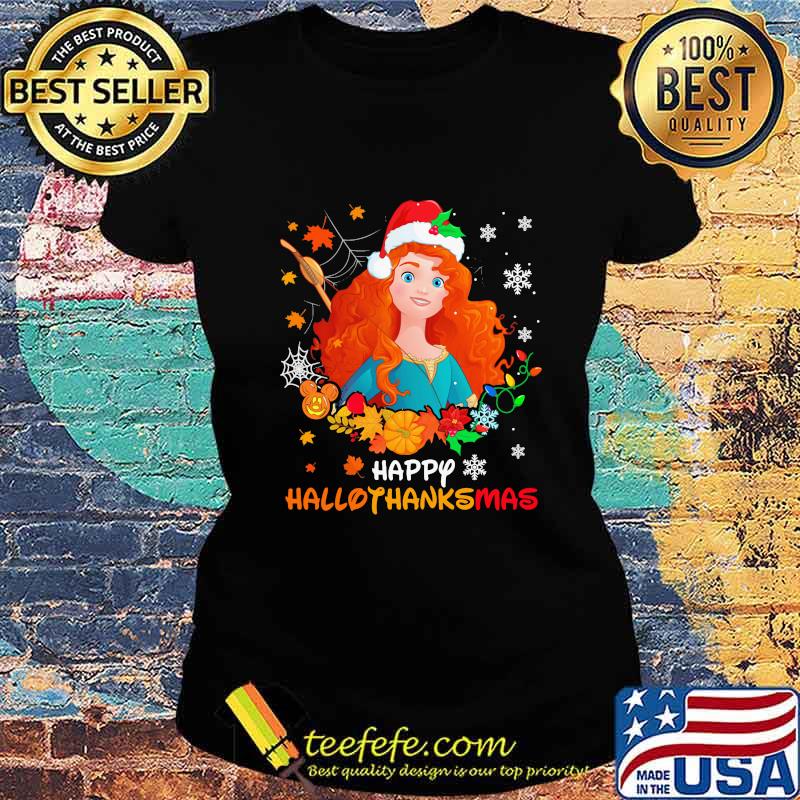 Merida happy hallothanksmas halloween thanksgiving christmas s Ladies tee Merida happy hallothanksmas halloween thanksgiving christmas s Ladies tee