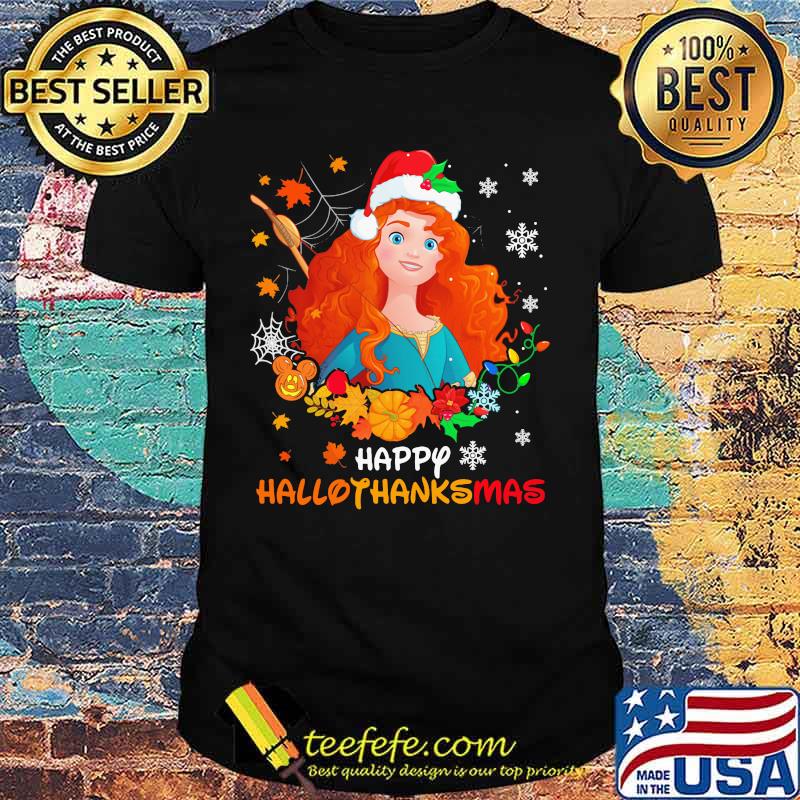 Merida happy hallothanksmas halloween thanksgiving christmas shirt
