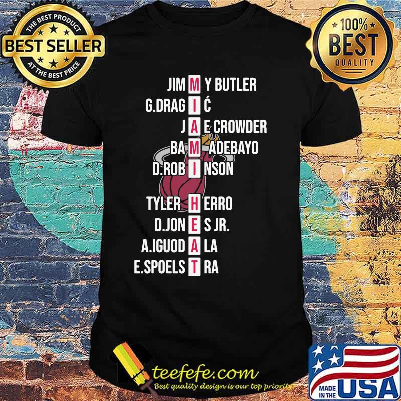 Miami heat jimmy butler g.dragic jae crowder bam adebayo shirt