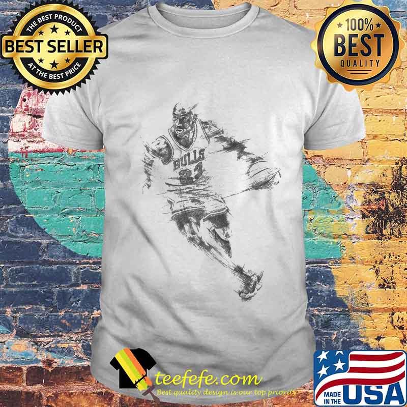 Michael jordan playing basketball chicago bulls art shirt