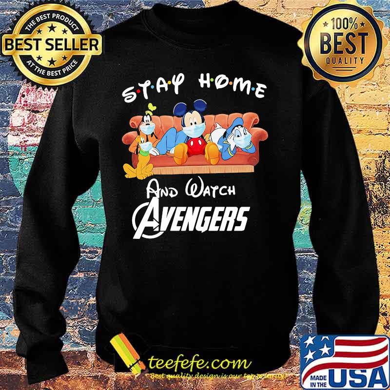 Mickey mouse and friends mask stay home and watch avengers s Sweater Mickey mouse and friends mask stay home and watch avengers s Sweater