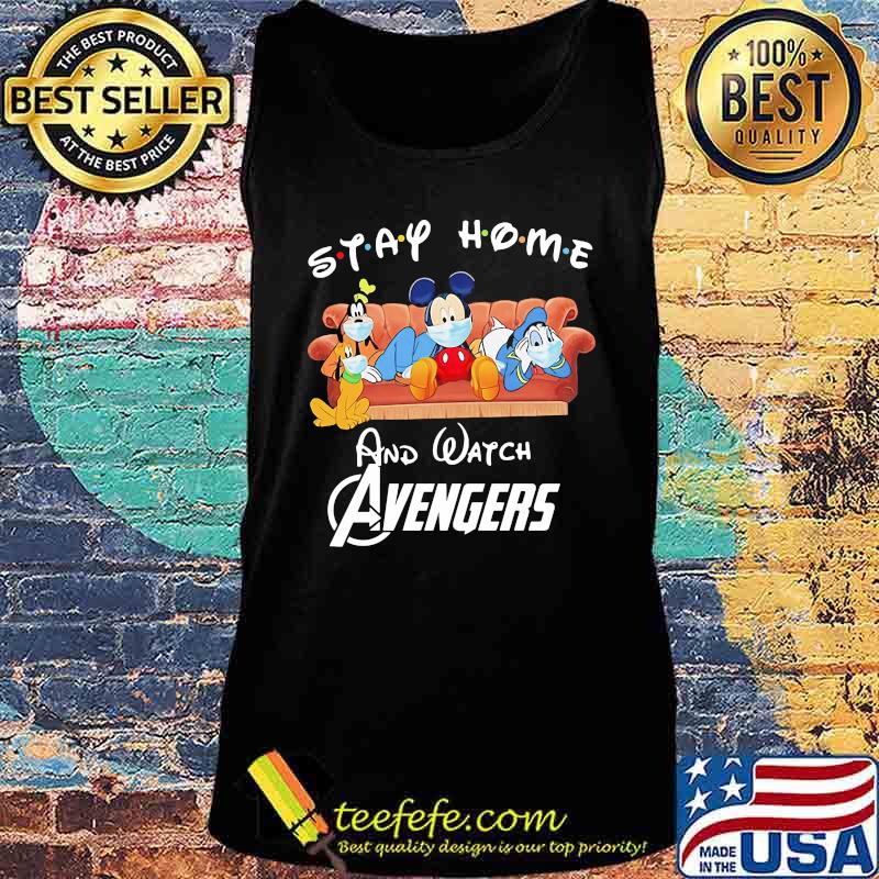 Mickey mouse and friends mask stay home and watch avengers s Tank top Mickey mouse and friends mask stay home and watch avengers s Tank top